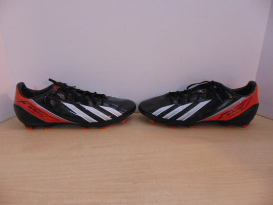 Soccer Shoes Cleats Men's Size 8.5 Adidas F10 Black White Red