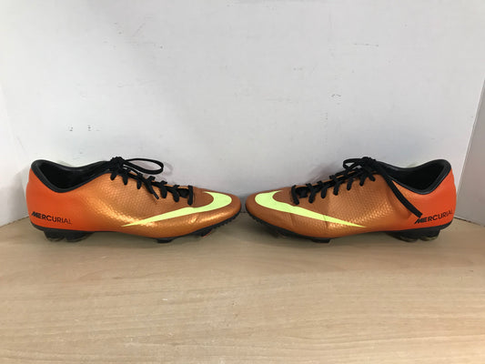 Soccer Shoes Cleats Men's Size 8 Nike Mercurial Bronze Lime Black Excellent