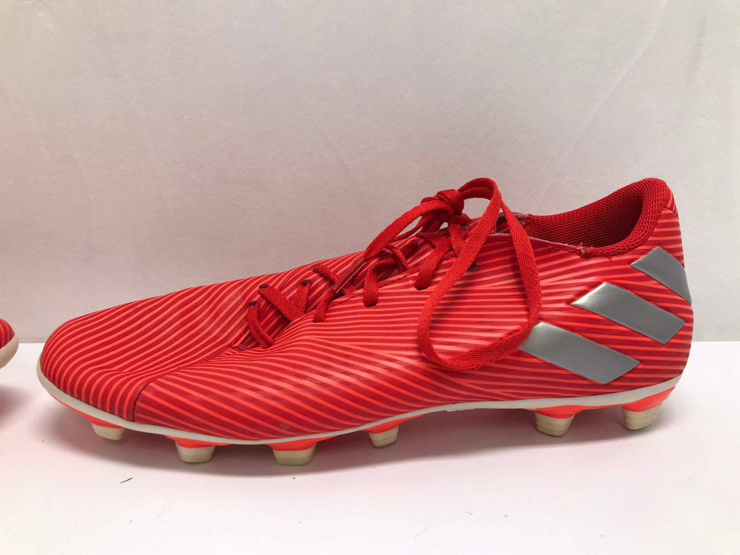 Soccer Shoes Cleats Men's Size 9.5 Adidas Nemezzis Orange Grey Excellent
