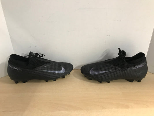 Soccer Shoes Cleats Men's Size 9 Nike Phantom Vision 2 Slipper Foot Black Grey Excellent