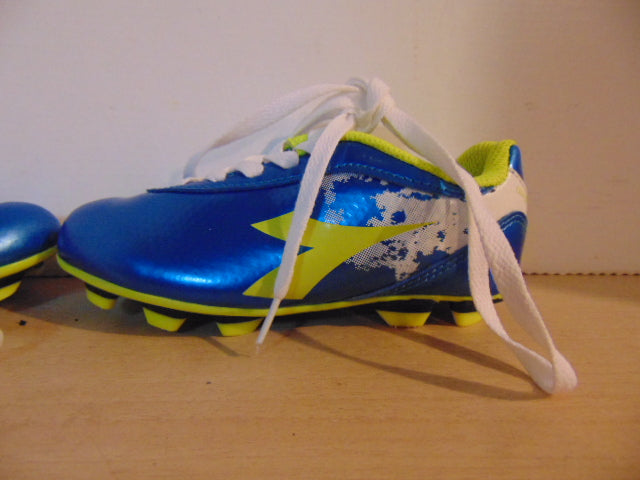 Soccer Shoes Cleats Child Size 11 Diadora Blue Lime As New