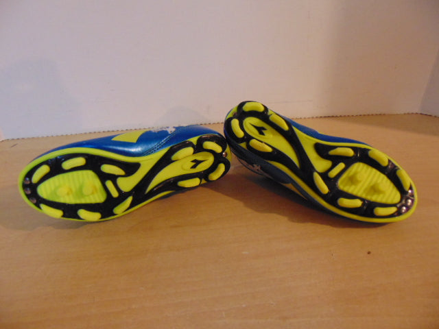 Soccer Shoes Cleats Child Size 11 Diadora Blue Lime As New