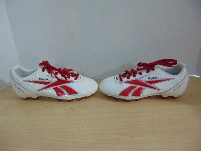 Soccer Shoes Cleats Child Size 3.5 Reebok Sprint Fit Lite White Red New Demo Model