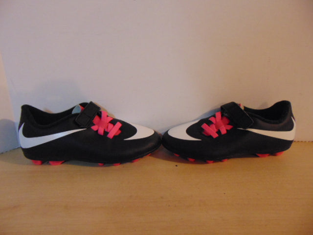 Soccer Shoes Cleats Child Size 13 Nike Black White Pink