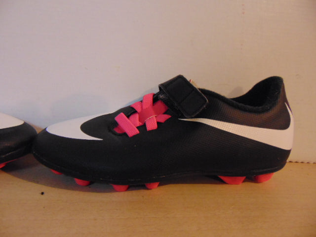 Soccer Shoes Cleats Child Size 13 Nike Black White Pink