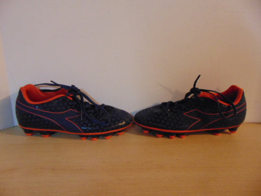 Soccer Shoes Cleats Child Size 3 Diadora Blue Orange
