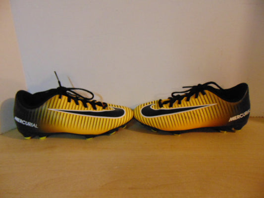 Soccer Shoes Cleats Child Size 3 Nike Mercurial Black Yellow White