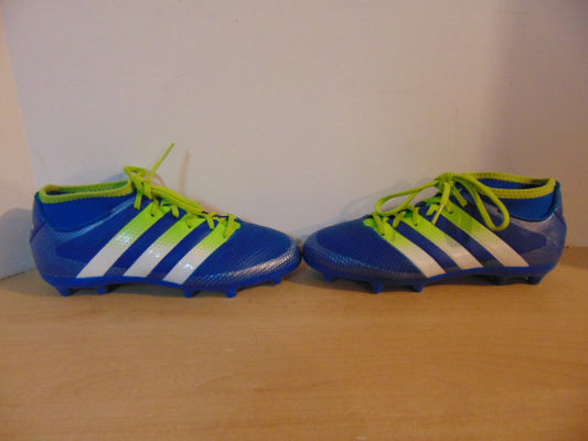 Soccer Shoes Cleats Child Size 4 Adidas Slipper Foot Blue White Lime