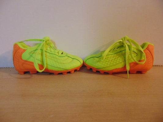 Soccer Shoes Cleats Child Size 9 Toddler Althetic Lime Orange As New
