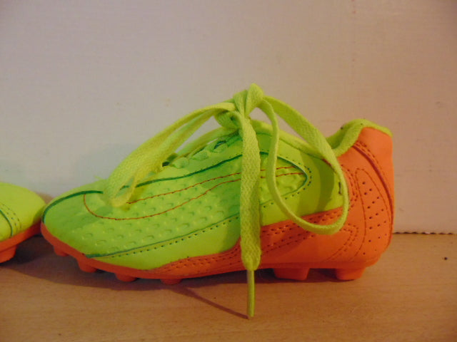 Soccer Shoes Cleats Child Size 9 Toddler Althetic Lime Orange As New