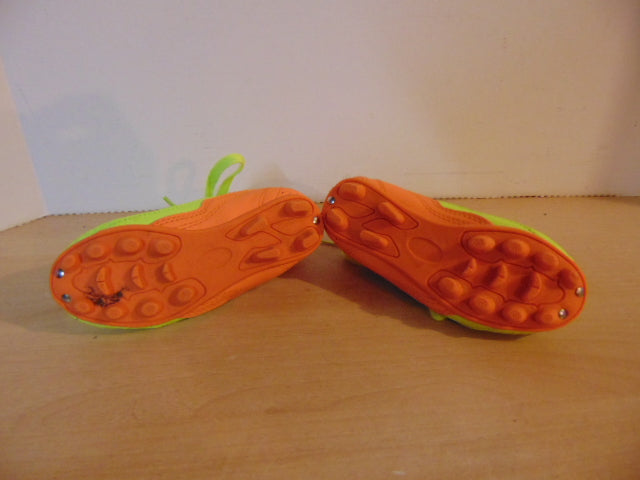 Soccer Shoes Cleats Child Size 9 Toddler Althetic Lime Orange As New