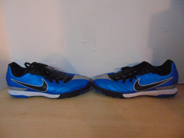 Soccer Shoes Cleats Indoor Child Size 4.5 Nike Total 90 Blue Black