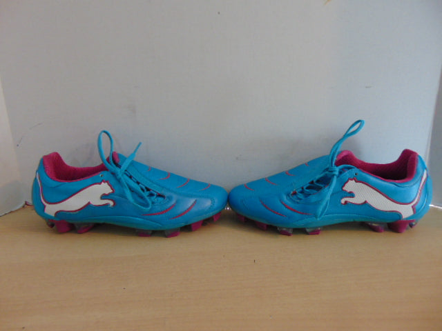 Soccer Shoes Cleats Ladies Size 8 Puma Blue Fushia New Demo Model