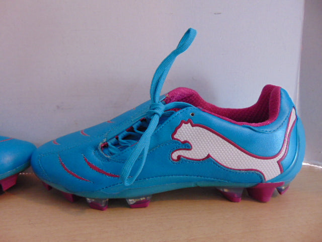 Soccer Shoes Cleats Ladies Size 8 Puma Blue Fushia New Demo Model