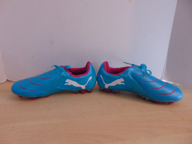 Soccer Shoes Cleats Ladies Size 8 Puma Blue Fushia New Demo Model