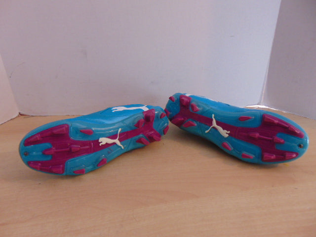 Soccer Shoes Cleats Ladies Size 8 Puma Blue Fushia New Demo Model