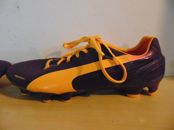 Soccer Shoes Cleats Ladies Size 9.5 Puma Evo Speed 2  Purple Orange