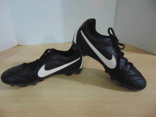 Soccer Shoes Cleats Men's Size 6 Nike Tiempo Black Orange