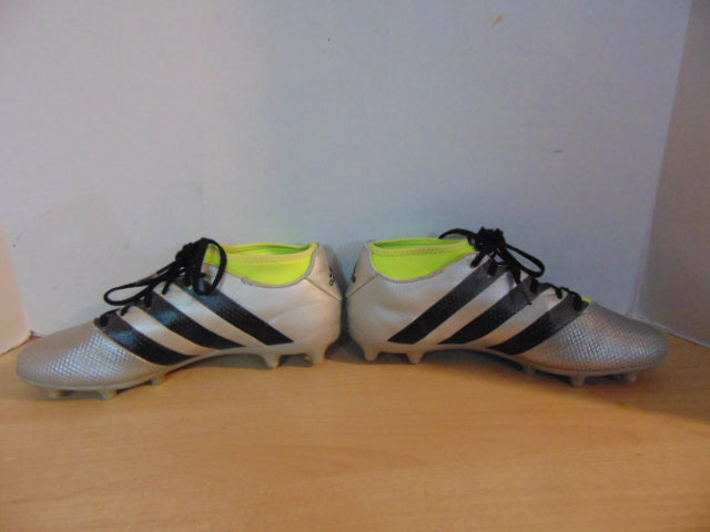 Soccer Shoes Cleats Men's Size 8 Adidas Slipper Sock Silver and Lime