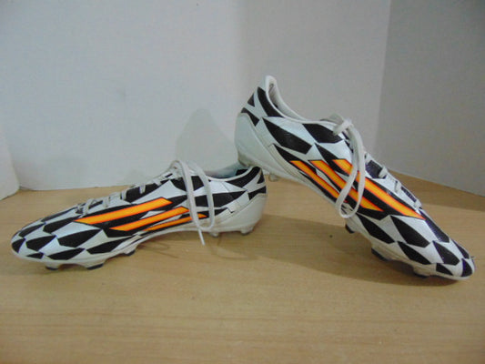 Soccer Shoes Cleats Men's Size 9.5 Adidas F10 Black White Orange