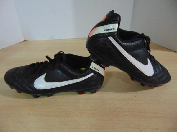 Soccer Shoes Cleats Men's Size 6 Nike Tiempo Black Orange