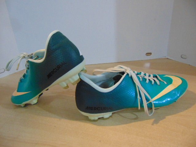 Soccer Shoes Cleats Men's Size 7 Nike Mercurial Teal  Minor Wear