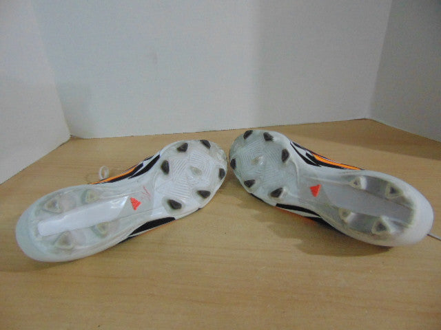 Soccer Shoes Cleats Men's Size 9.5 Adidas F10 Black White Orange