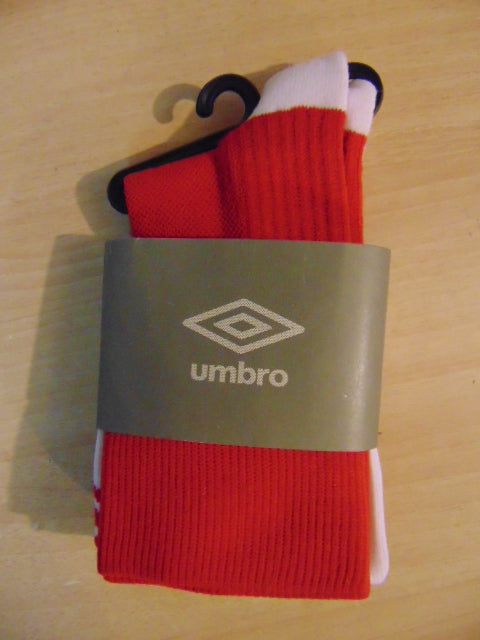 Soccer Socks Child Size 4-6 Shoe Size Umbro Best Socks Classic NEW Red