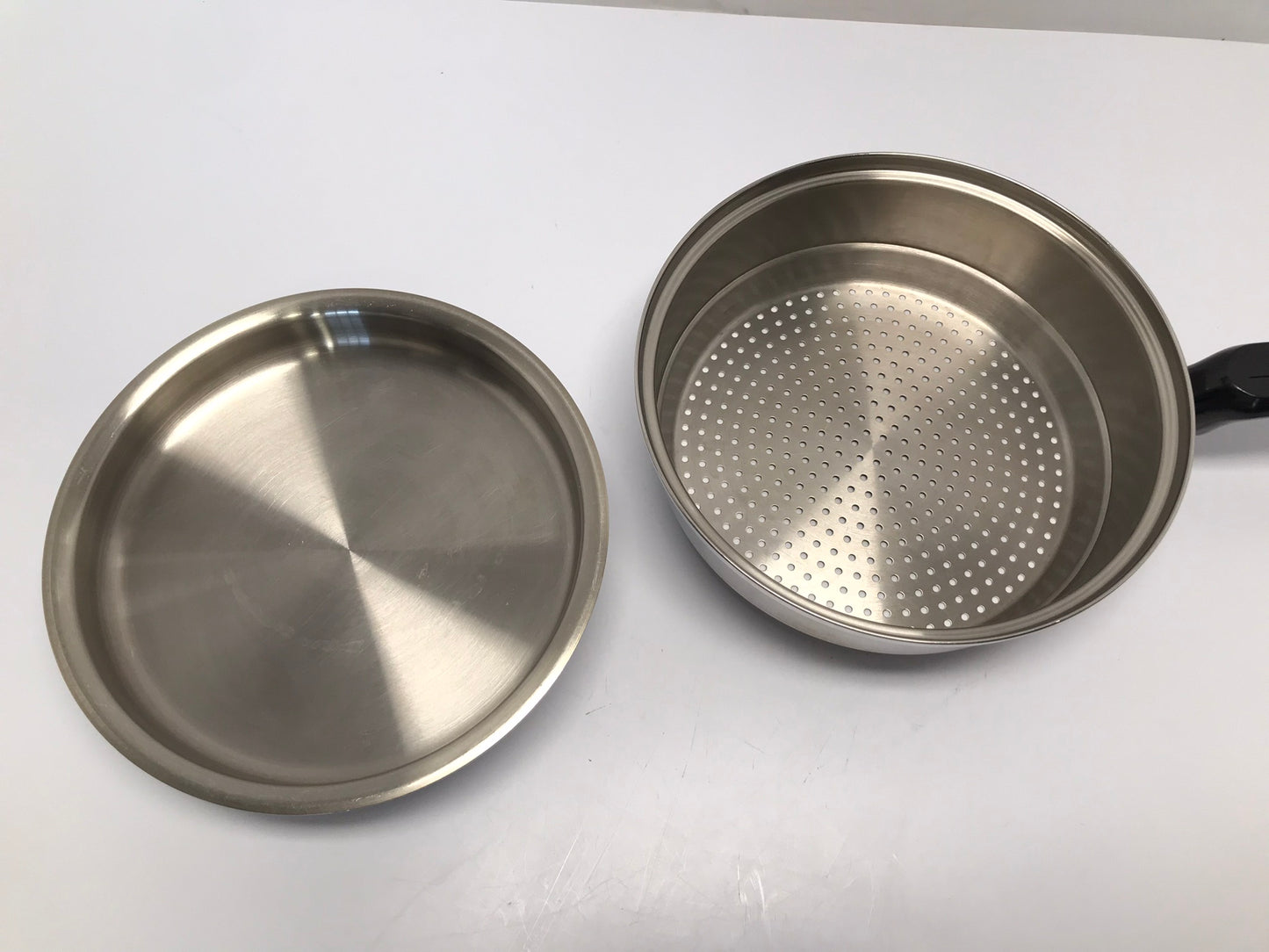 Stainless Steel Lifetime 8 inch Steamer With Handle and Lid Fits 8 Inch As New RARE Guaranteed For Life