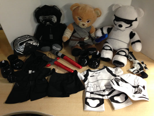 Star Wars Large Build A Bear Set of 3 Excellent