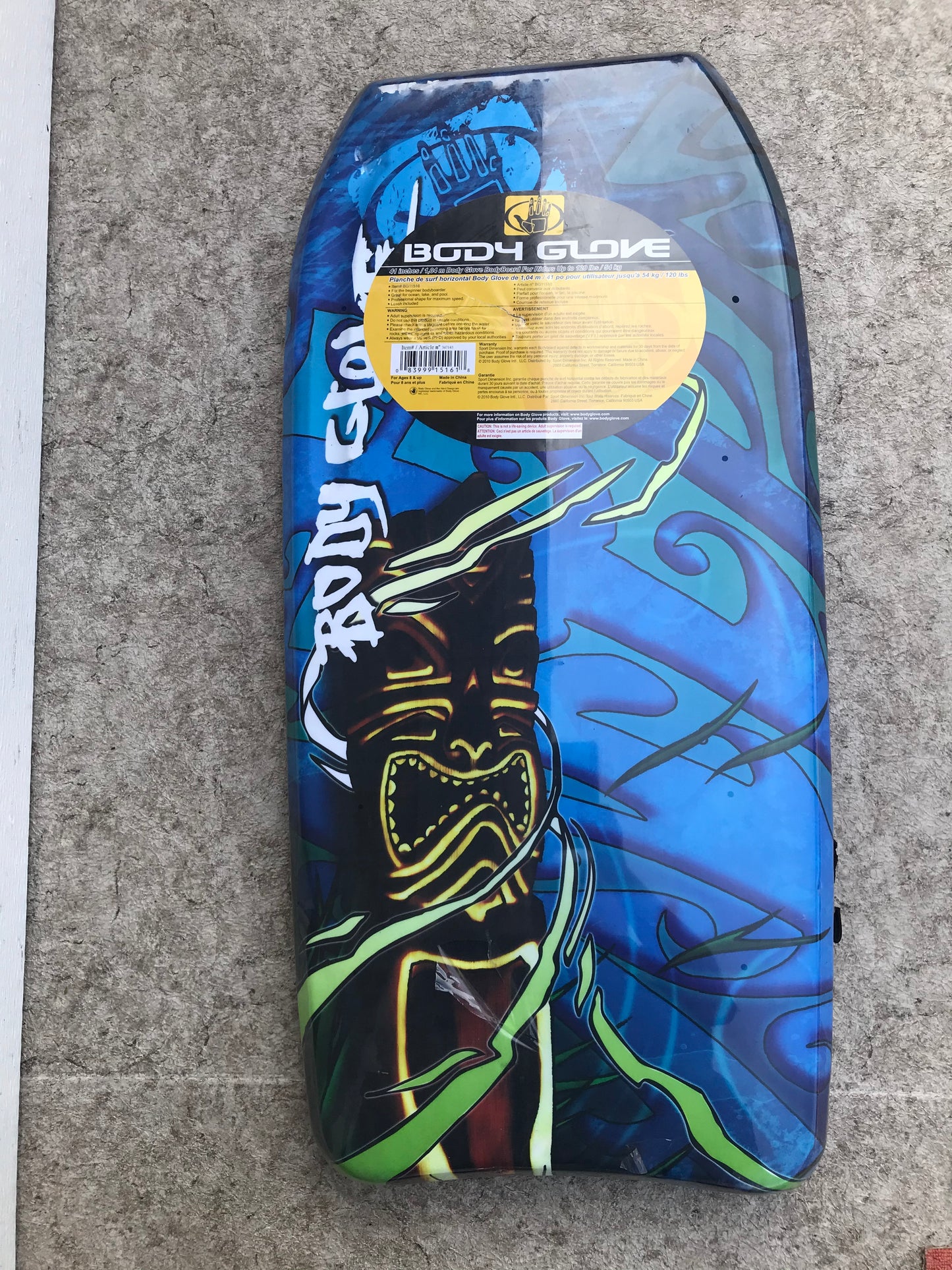 Surf Bodyboard Skim Boogie Board Body Glove Blue Multi 41 inch NEW SEALED