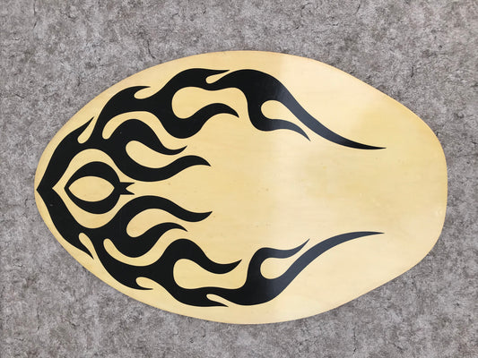 Surf SkimBoard Black Flames Wood Fantastic Quality  32 x 20 inch