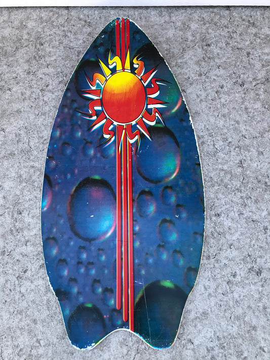 Surf SkimBoard Blue Water with Red Wood Fantastic Quality  42 x 20 inch
