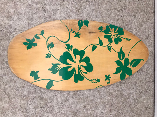 Surf SkimBoard  Wood Hawii Green Leaves 41 x 20 inch