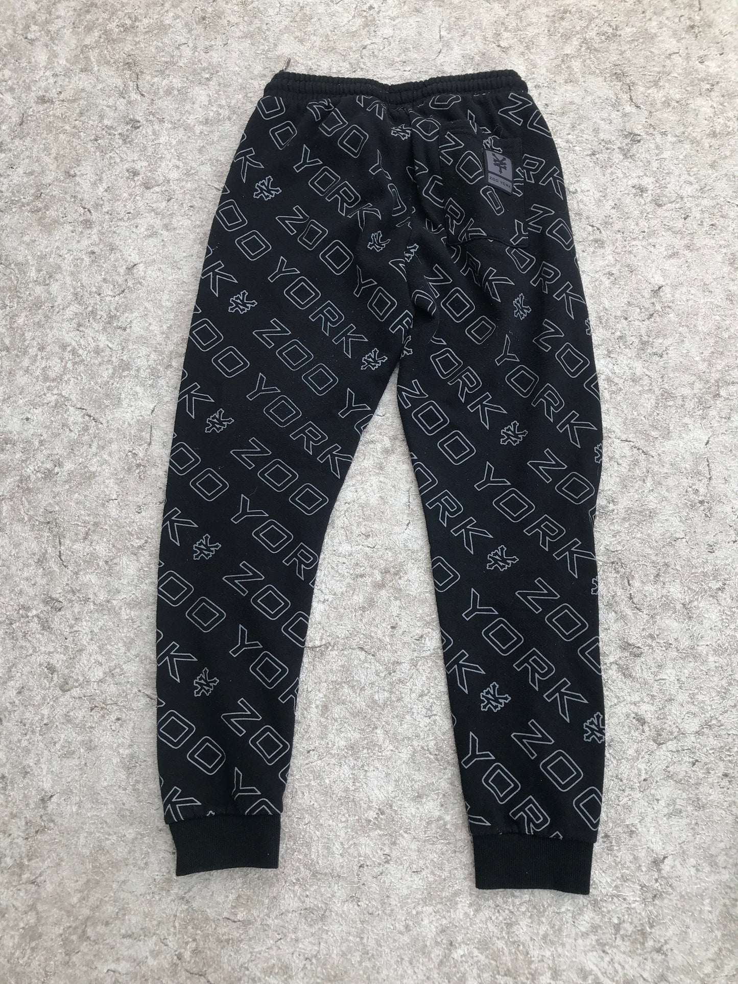 Sweat Pants Child Size Large 14 Youth Zoo Yorker Black CB9437