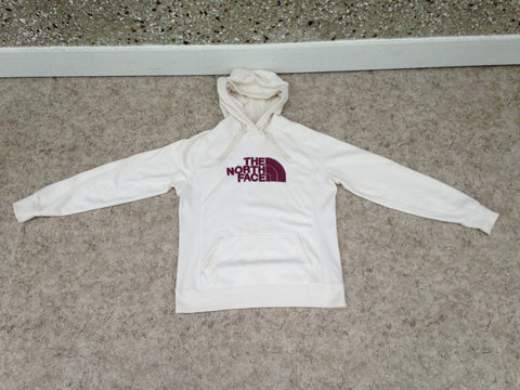 The North Face Ladies Size Large Cream Hoodie Thick Cotton As New
