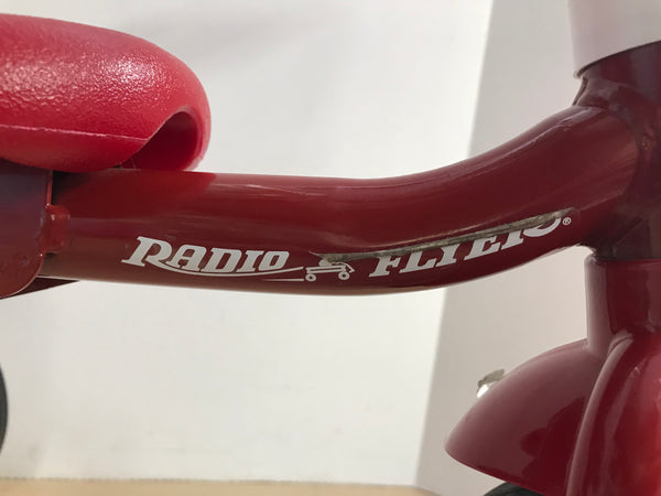 Trike Radio Flyer My First Ridem Red Metal With Basket On Back Excellent As New Age 1-3