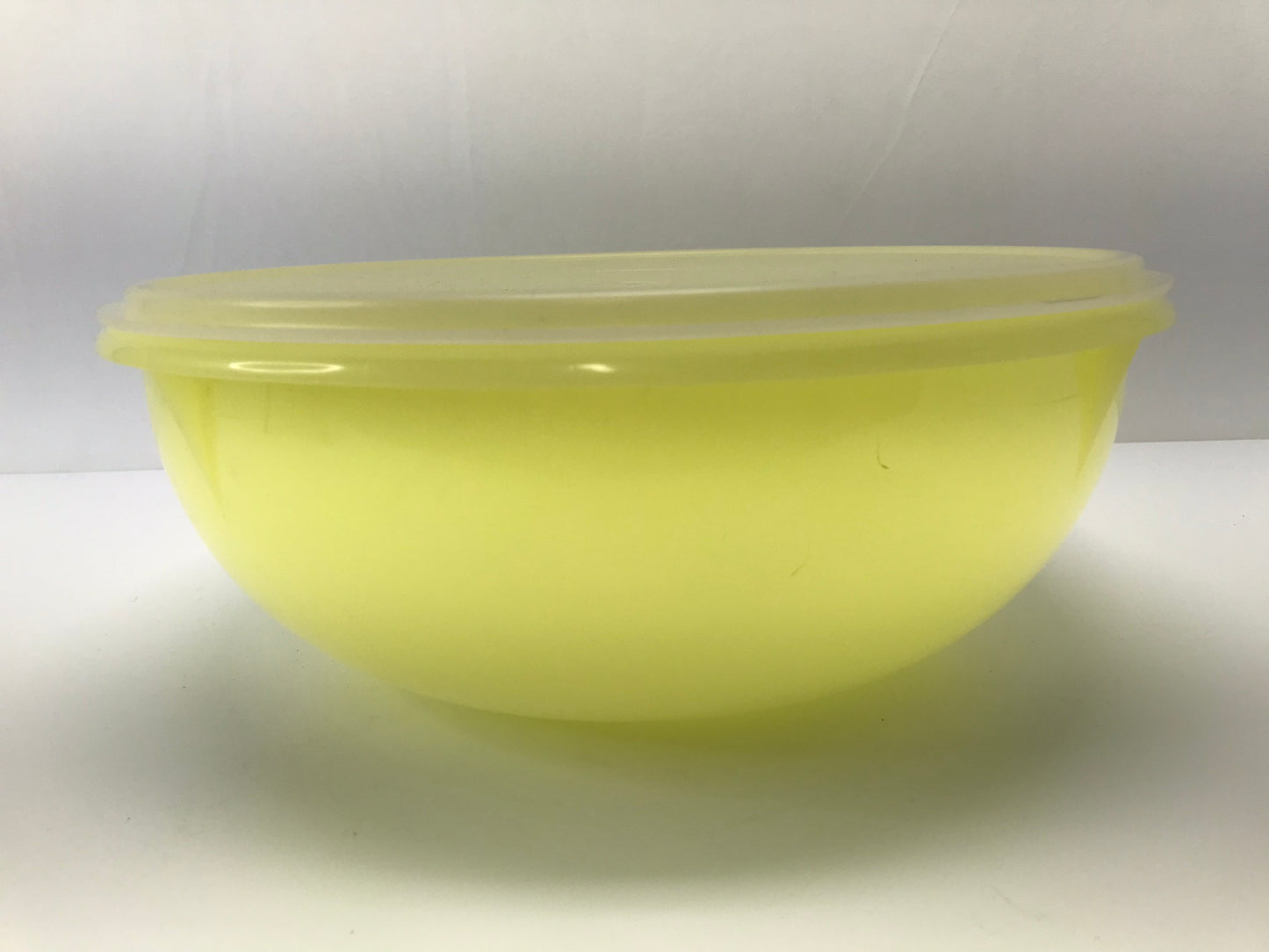 Tupperware Vintage 1970 Large Yellow Bowl and Lid KidsStuffCanada