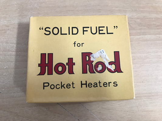Vintage 1960's Box Of Hot Rod Solid Fuel Rods For Pocket Heaters New In Box RARE