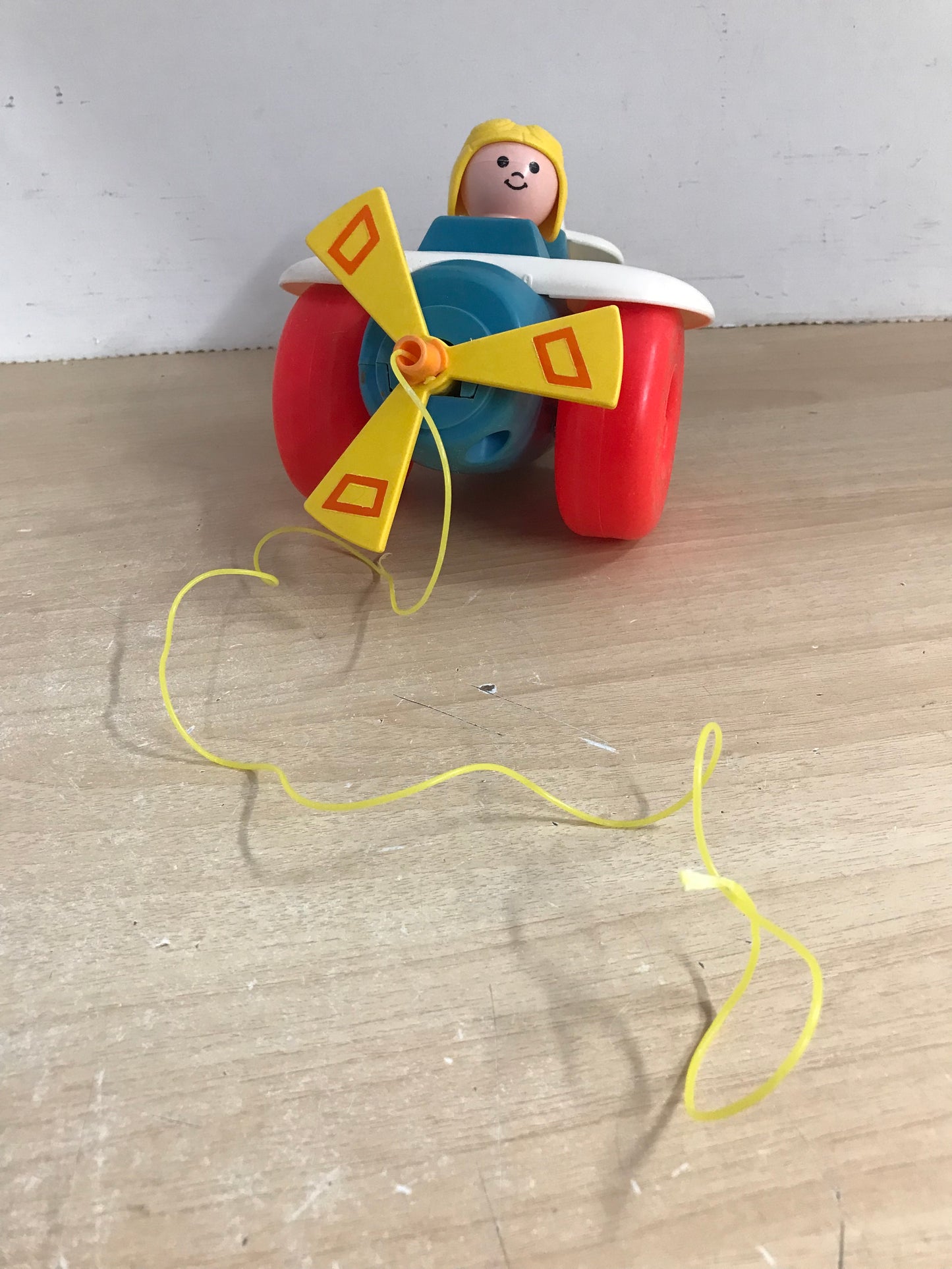 Fisher Price Vintage Little People Pull Toy Airplane 1980's