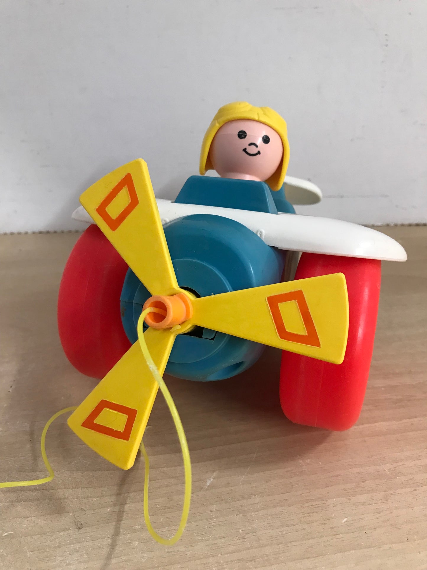Fisher Price Vintage Little People Pull Toy Airplane 1980's