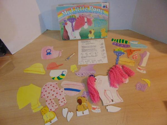 Vintage MY LITTLE PONY PAPER DOLL with Yarn Hair & Tail by Warren 1980's RARE