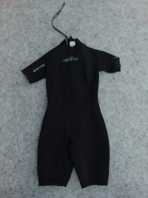 Wetsuit Ladies Size 6-8 Bare 2-3 mm Neoprene Black