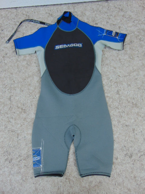 Wetsuit Child Size 14 Sea Doo Blue Grey 2-3 mm Neoprene New Demo Model