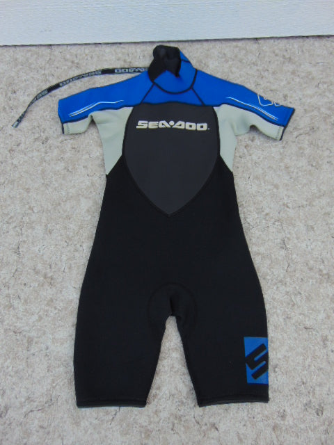 Wetsuit Child Size 10 Sea Doo Blue Grey Black 2-3 mm Neoprene As New