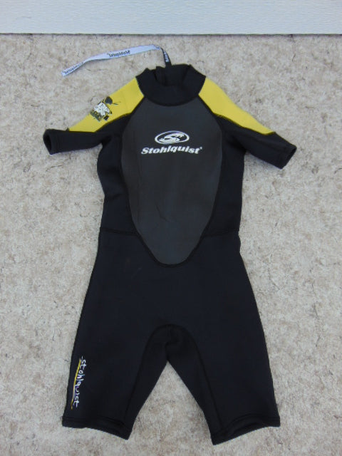 Wetsuit Child Size 8-10 Stohlquist Black Yellow 2-3 mm Neoprene Excellent