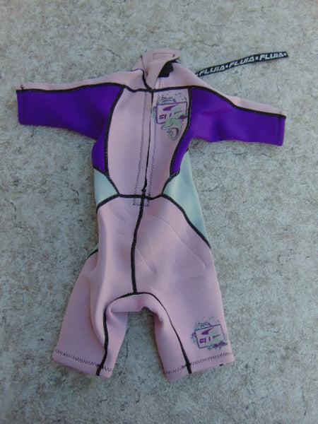 Wetsuit Child Size 4 Fluid Purple Pink 2-3 mm Neoprene