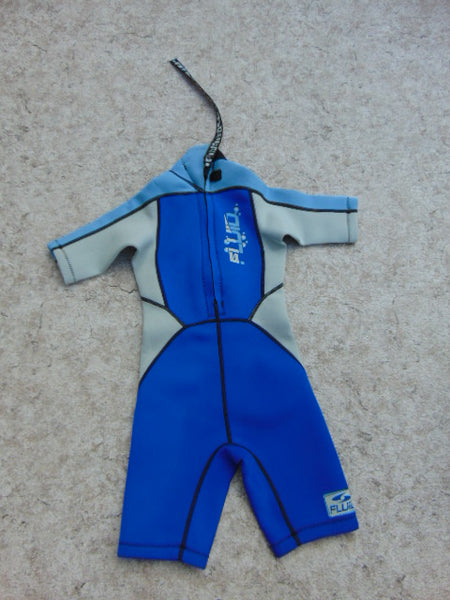 Wetsuit Child Size 6 Fluid Blue Grey 2-3 mm Neoprene