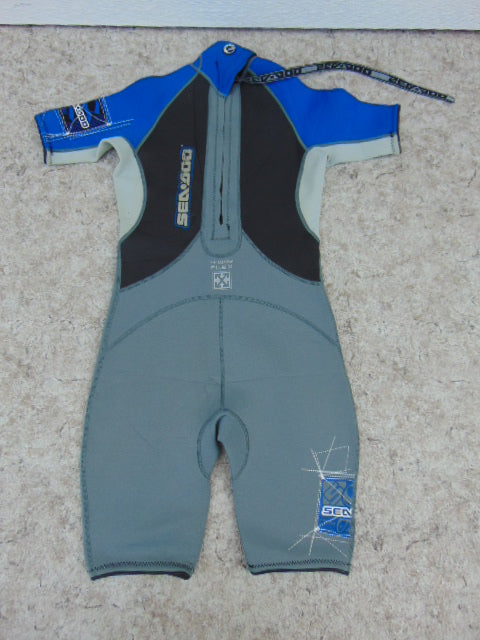 Wetsuit Child Size 14 Sea Doo Blue Grey 2-3 mm Neoprene New Demo Model