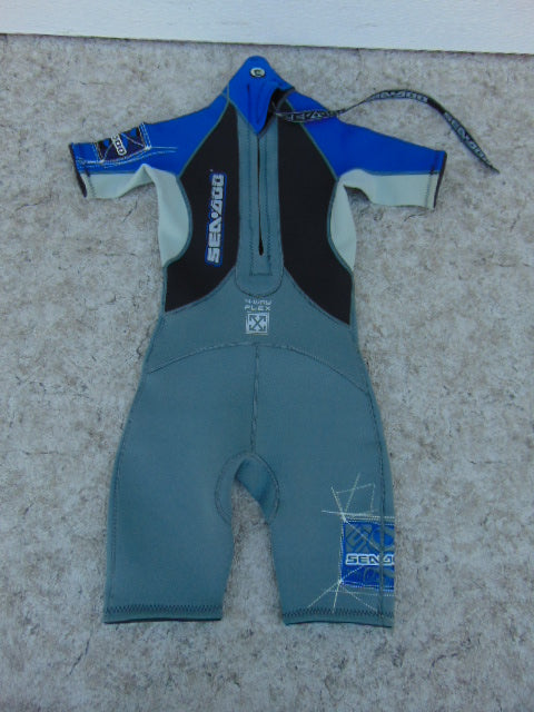 Wetsuit Child Size 8 Sea Doo Blue Grey 2-3 mm Neoprene New Demo Model